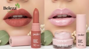 Batom vegano matte x gloss. Já percebeu como a escolha entre um batom matte e um gloss pode mudar completamente a energia de uma produção