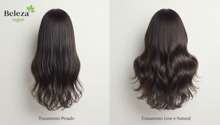 Vegana vs Tradicional. Compare reconstrução capilar vegana e tradicional e descubra qual oferece melhores resultados para fios danificados.