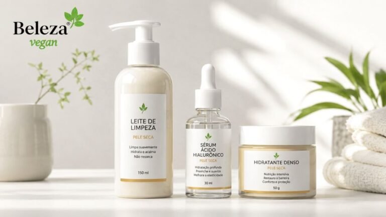 Rotina basica pele seca. Rotina básica para pele seca em 3 passos: limpeza suave, tratamento com ácido hialurônico e hidratação intensa.